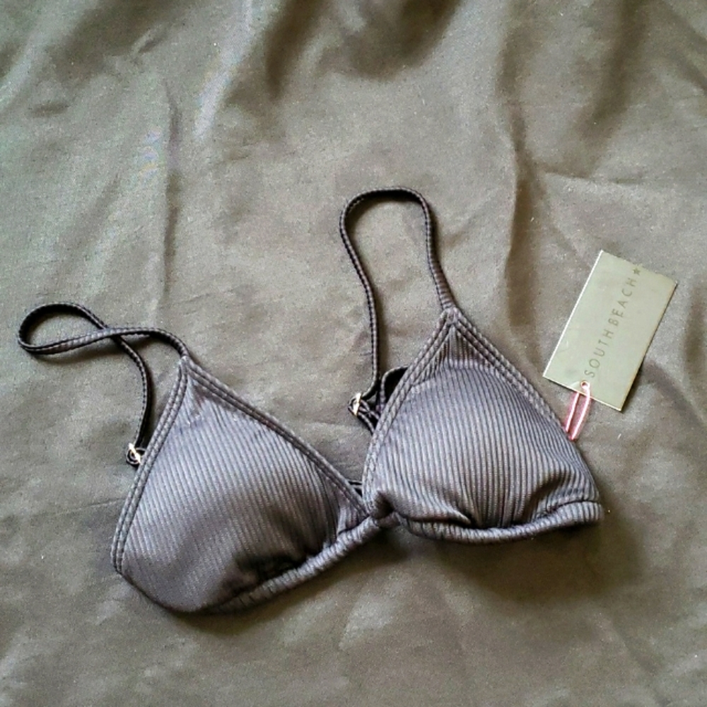 BNWT South Beach Black Bikini top
